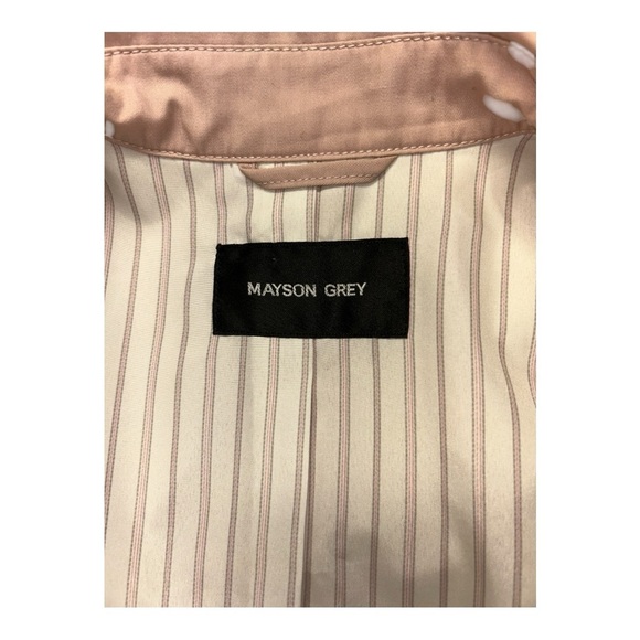 MAYSON GRAY Pink Trench Coat Double Button Waist Belt Knee Length Size 2 - Picture 14 of 16